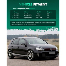 SCITOO Glossy Black Carbon Fiber Rear Window Roof Spoiler Replacement fit for 2010-2013 for Volkswagen for VW for Golf 6 MK6 GTI