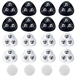 VEGCOO Set mit 16 selbstklebenden Lenkrollen, 360 Grad, Mini-Kugelrollen, selbstklebend, mit 3 Stahlkugeln für Kaffeemaschine, Mülleimer, Küchengeräte, kleine Möbel