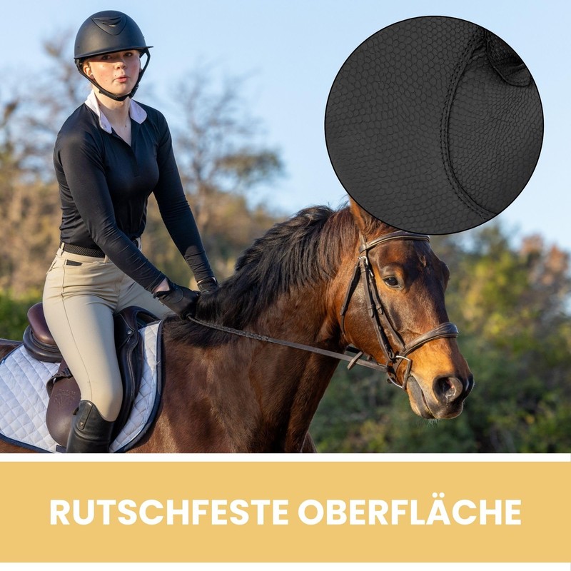 Equestrian Queen - Functional Women's Riding Gloves with Touchscreen Compatibility,