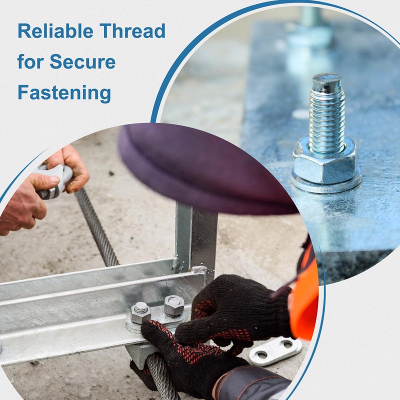 PATIKIL 4 Pcs Fully Threaded Rod, M10 x 180mm 304