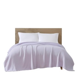 Beatrice Home Fashions GOTS Certified 100% Organic Cotton Medium Weight Blanket, Soft and Cozy Blanket for Bed, Sofa, Couch, Chair, King, Orchid