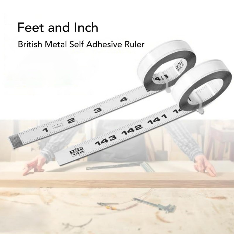 Self Adhesive Measuring Tape 4FT 48 Inch Workbench Ruler Left
