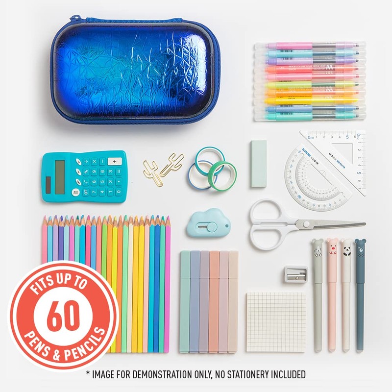 ZIPIT Metallic Pencil Box for Girls | Pencil Case for