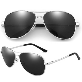 Polarized Aviator Sunglasses for Men and Women,Pilot Sun Glasses with Premium Metal Frame and UV Protection 8060
