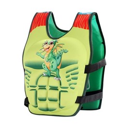 Kids Swim Vest Sports Swimming Training Flotation Neoprene Swim Vest for Children Buoyancy Aid with Adjustable Strap and Removeable Floats for Boys Girls 1-9 Years Old (Light Green, 6-9Years)