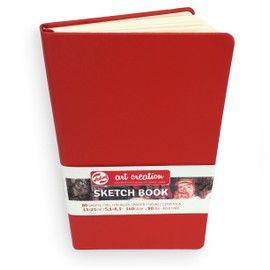 Royal Talens – Art Creation Hardback Sketchbook – 80 Sheets – 140gsm – 13 x 21cm – Red Cover
