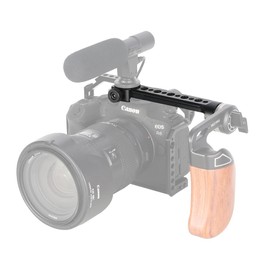 NICEYRIG Rosette Mount Bracket Extension Arm with NATO Lock Clamp, Quick Release Rail, Microphone Cold Shoe for ARRI Standard Rosette Handle Grip - 495