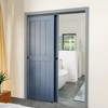 SMARTSTANDARD 60"/5FT Ceiling Mount Bypass Sliding Door Hardware Kit for