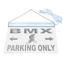 Multi Color m188-c BMX Parking Only Neon LED Sign with Remote Control, 20 Colors, 19 Dynamic Modes, Speed & Brightness Adjustable, Demo Mode, Auto Save Function