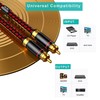 Hagietek 2 RCA Audio Cable Audiophile Gold Plated Stereo Braided