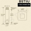 Square Shower Arm, BSTIIU 4 Inch Ceiling Mounted Shower Extension