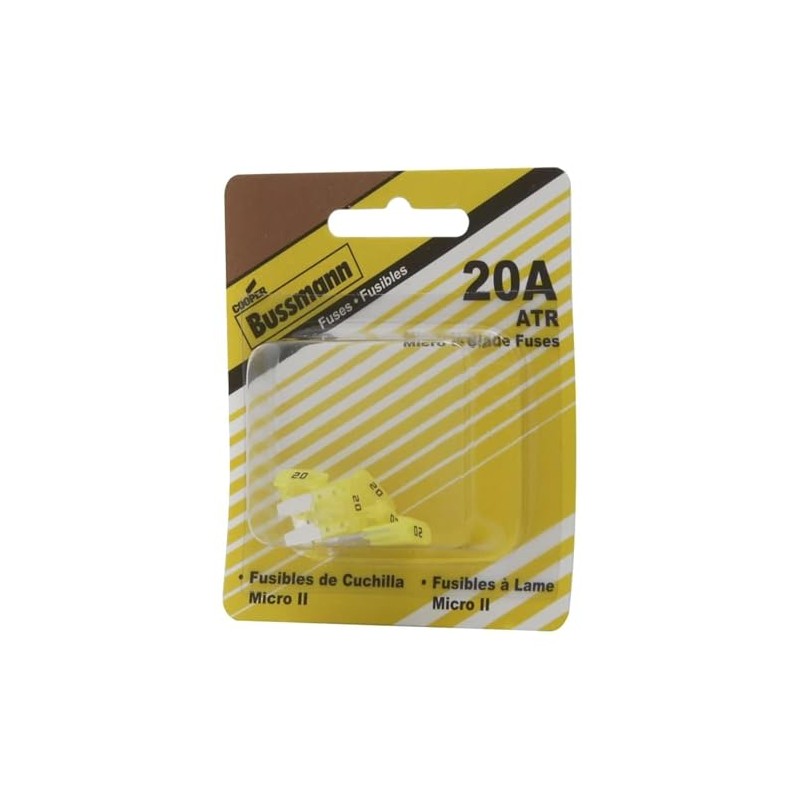 Bussmann BP/ATR-20-RP ATR Micro II Automotive Blade Fuse (2 Leg