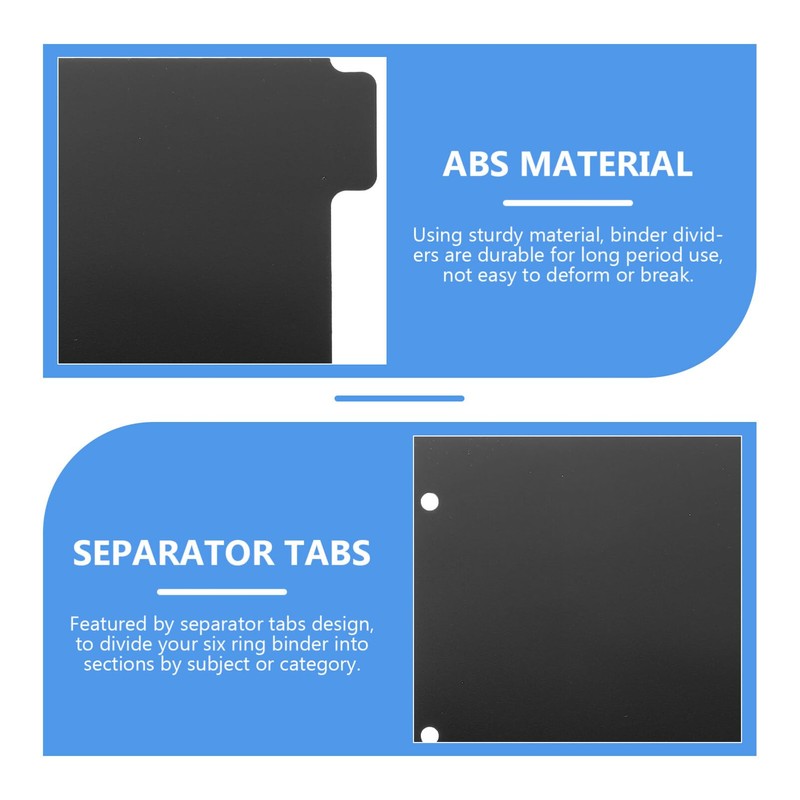5 Sheets tag labels binders binder clips binder paper dividers
