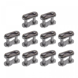 sourcing map 12Pcs #40 Chain Master Connector Link Roller, 1/2" Pitch Carbon Steel, Standard Connecting Split Links for 08A Chain