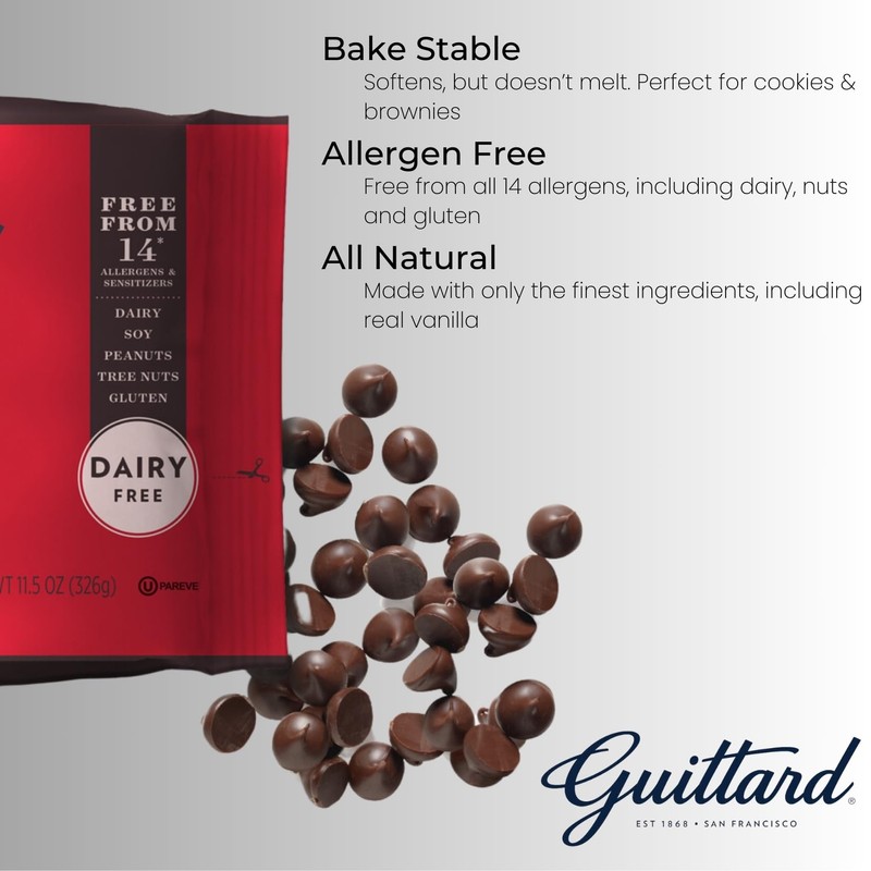 GUITTARD 81638 Real Milk Chocolate Chips - 11.5 oz.