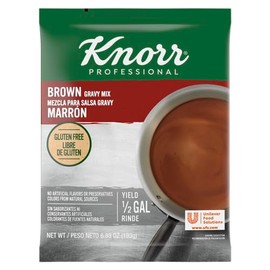 Knorr Professional Brown Gravy Mix Vegan, Gluten Free, No Artificial Flavors or Preservatives, No added MSG, Dairy Free,Colors from Natural Sources, 6.83 oz, Pack of 6