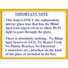 New Replacement Blind Spot Mirror Glass with Full Size Adhesive