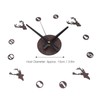 Frameless Wall Clock Deer Head 3D Effect Self Adhesive DIY