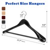 HOUSE DAY High-Grade Suit Hangers, Wide Shoulder Wooden Hangers with