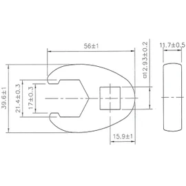 BGS 1757-21 | Crowfoot Spanner | 12.5 mm (1/2") Drive | 21 mm