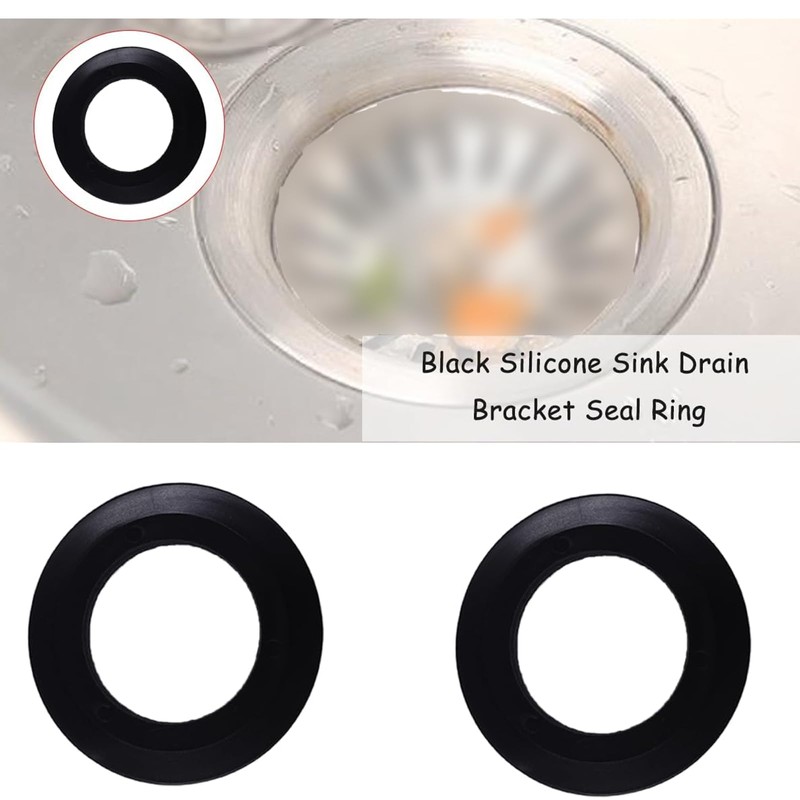 5 Pack Silicone Sink Drain Bracket Seal Ring,Drainage Seal,Universal Drainage