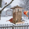 LBTING Bird Feeder for Outside, Metal Lantern-Shaped Bird Feeder, Squirrel