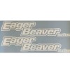 Eager Beaver Trailers Replacement Stickers 24”(Set Of 2) White Decals Logo Vinyl
