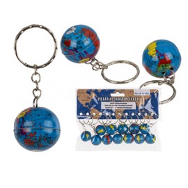 jameitop® Pack of 12 Globe Key Chains World Globe Pendant World / Earth Metal Pendant