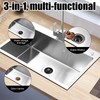 Kitchen Sink Plug, 3-in-1 Pop-Up Stainless Steel Drain Plug, Kitchen