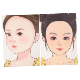 CORHAD 2pcs Reusable Face Paint Stencil for Boys and Girls Face Painting Practice Board Makeup Art Palette Educational Tool for Art School Supply