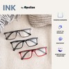 OPULIZE OPULIZE Ink Lessebrille 2er Pack Groß Rechteckig Rahmen Federscharniere