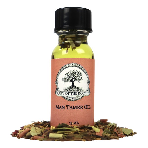 Art of the Root Man Tamer Oil 1/2 oz | Handmade with Herbs & Essential Oils | Fidelity, Commitment, Control, Submission Rituals | Wiccan Pagan Conjure & Hoodoo