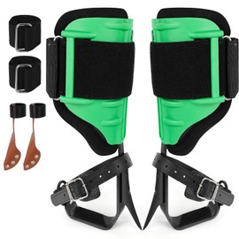 Xeoca Tree Climbing Spikes, Alloy Steel Climbing Spurs, 350lbs Load Capacity, Green, Classic Style, Ideal for Climbers, Fruit Picking & Lumberjack