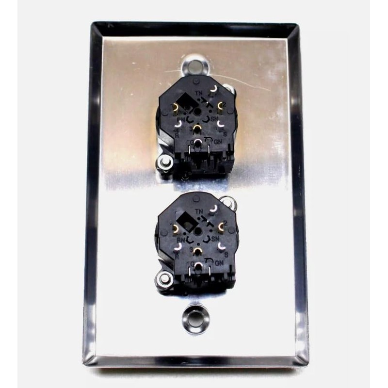 (2) Two Single Wall Plates w/Dual Genuine Neutrik NCJ6FI-S Combo