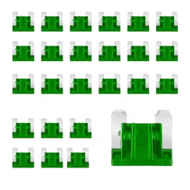 HQRNYP 25PCS 30 Amp Low Profile Mini Car Fuses, Automotive Fuse, Standard Mini Low Profile Blade Automotive Fuse, Car Accessories Short Circuit Protection Car Fuses Fit for Car Motorcycle Truck (30A)