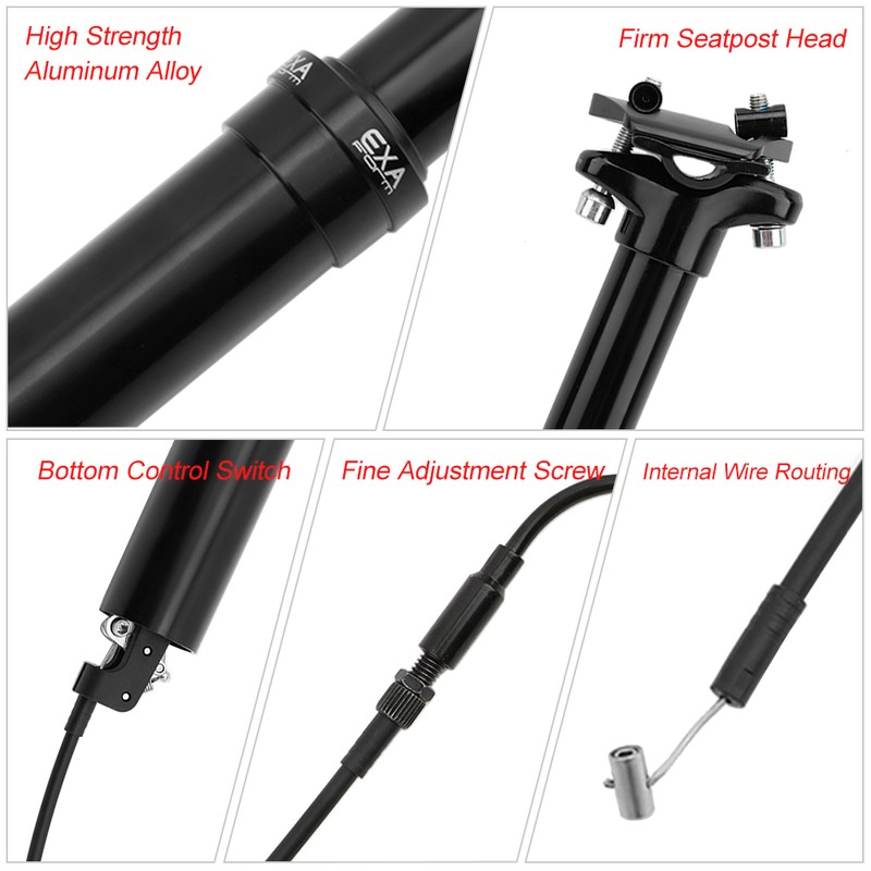 30.9mm/31.6mm Mountain Bike Seatpost with Adjustable Height MTB Cable Controlled