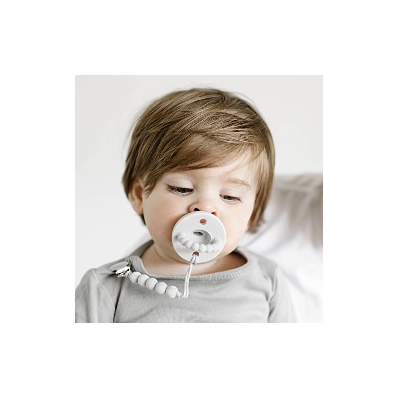 Ryan & Rose Cutie PAT Pacifier Teether (Flat, Grey)