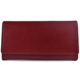 Visconti Quality Ladies Italian Leather Purse/Wallet Monza Collection Gift Boxed (Red)