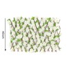 Wooden Retractable Fence Expanding Fence Hedge With Artificial Flower Leaves