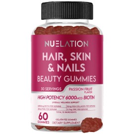 NUELATION Beauty Multivitamin Gummies - Hair, Skin, Nail & Immune Support Multiv