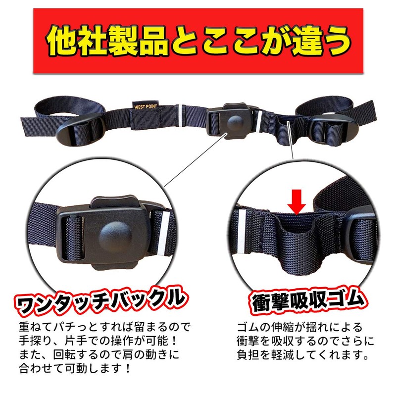 Japan ETEX WEST POINT Chest Strap with Reflector 61