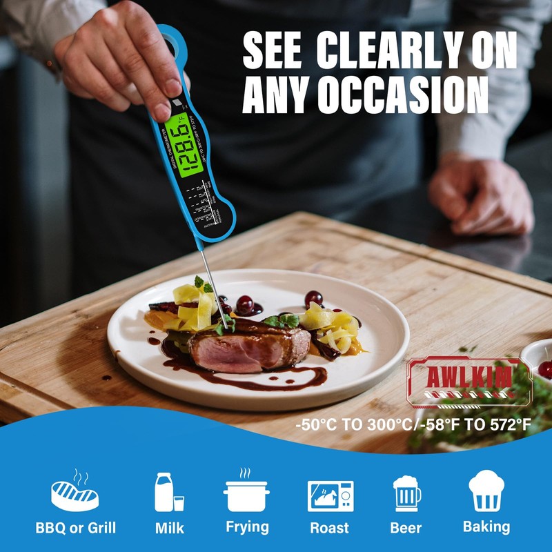 Meat Thermometer Digital - Fast Instant Read Food Thermometer for