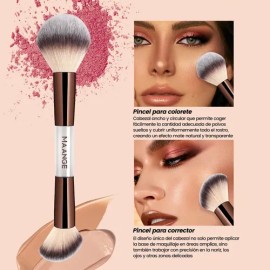 Set 8pzs Brochas De Maquillaje Profesional Suave De Doble Punta Alta Calidadbrochas Maquillaje, Brochas Para Base, Ojos Y Polvos, Kit Completo Para Ma