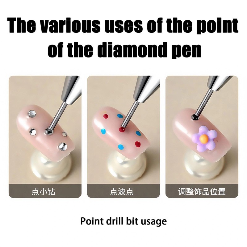 Dual-Ended Rhinestone Applicator Pen & Picker Tool for Nail Art