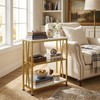 GIOPACO Narrow Side Table, End Table with 3 Tier Storage