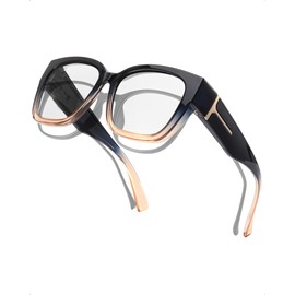 LVIOE Fit Over Blue Light Filter Glasses for Women Men, Oversized Blue Light Blocking Glasses to Wear Over Eyeglasses LB7511