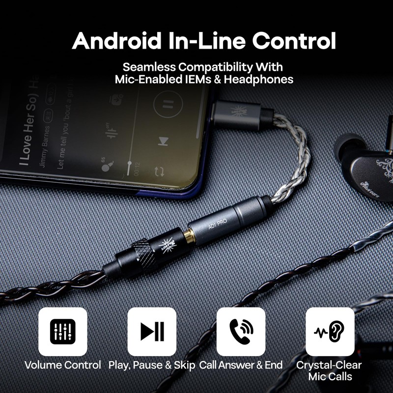 Linsoul Kiwi Ears AD1 Pro USB C DAC Adapter Cable,