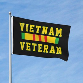 Vietnam Veteran Flag 3X5 Ft Double Sided Garden Flag Banner Outdoor Indoor Hanging Decoration