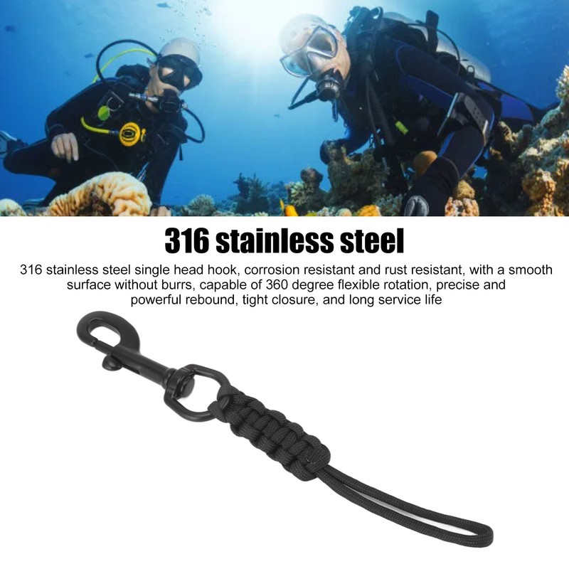 Hand Woven Diving Lanyard Anti Lost Strap Underwater Safety Rope