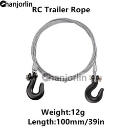 Chanjorlin 1/10 RC Car Mini Metal Trailer Chain and Tow Hooks Buckle & RC Body Clips Bent Springy R Pins Accessories for 1:10 Rock Crawler Truck Car Traxxas TRX4 SCX10 Axial RC4WD Tamiya D90 (Black)